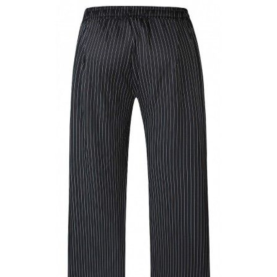 Plus Size Zhenzi | Zhenzi Whitney Pants - Sorte Pinstripe Bukser 2808268 Black