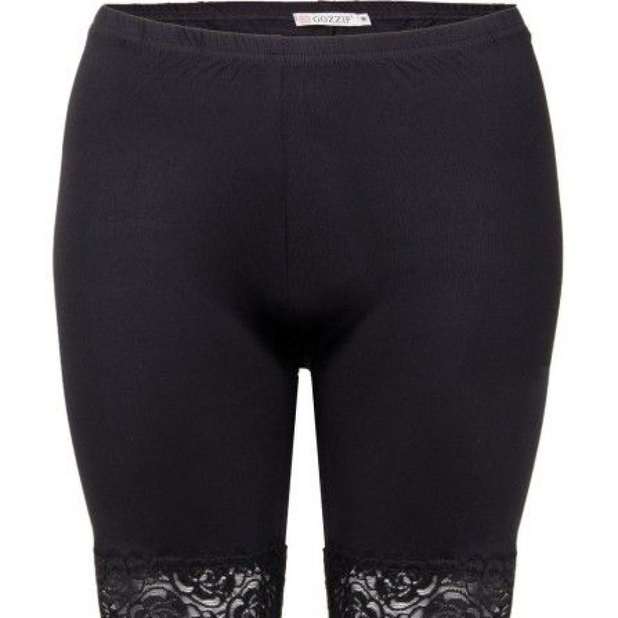 Underdele Gozzip | Gozzip Rosa Under Pants Med Lace - Cykelshorts G152631 Black