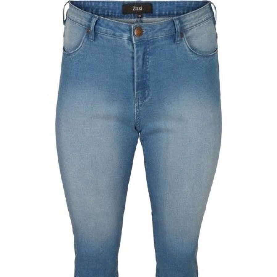 Underdele Zizzi | Zizzi Jeans Amy Capri - Lysebla Capri Jeans O10305H