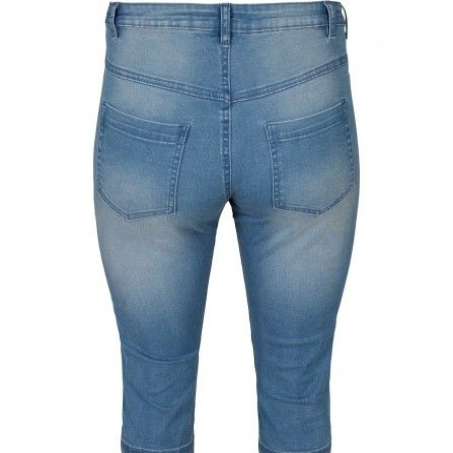 Underdele Zizzi | Zizzi Jeans Amy Capri - Lysebla Capri Jeans O10305H