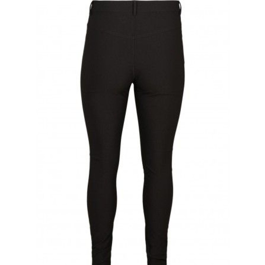 Underdele Zizzi | Zizzi Jeva Long , Slim Pants - Sort Buks J80812A Black