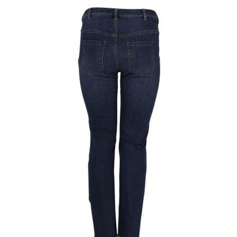 Underdele Zoey | Zoey Sonja Zipper Jeans - Bla Jeans Med Lynlas 222-9816 Dark Denim