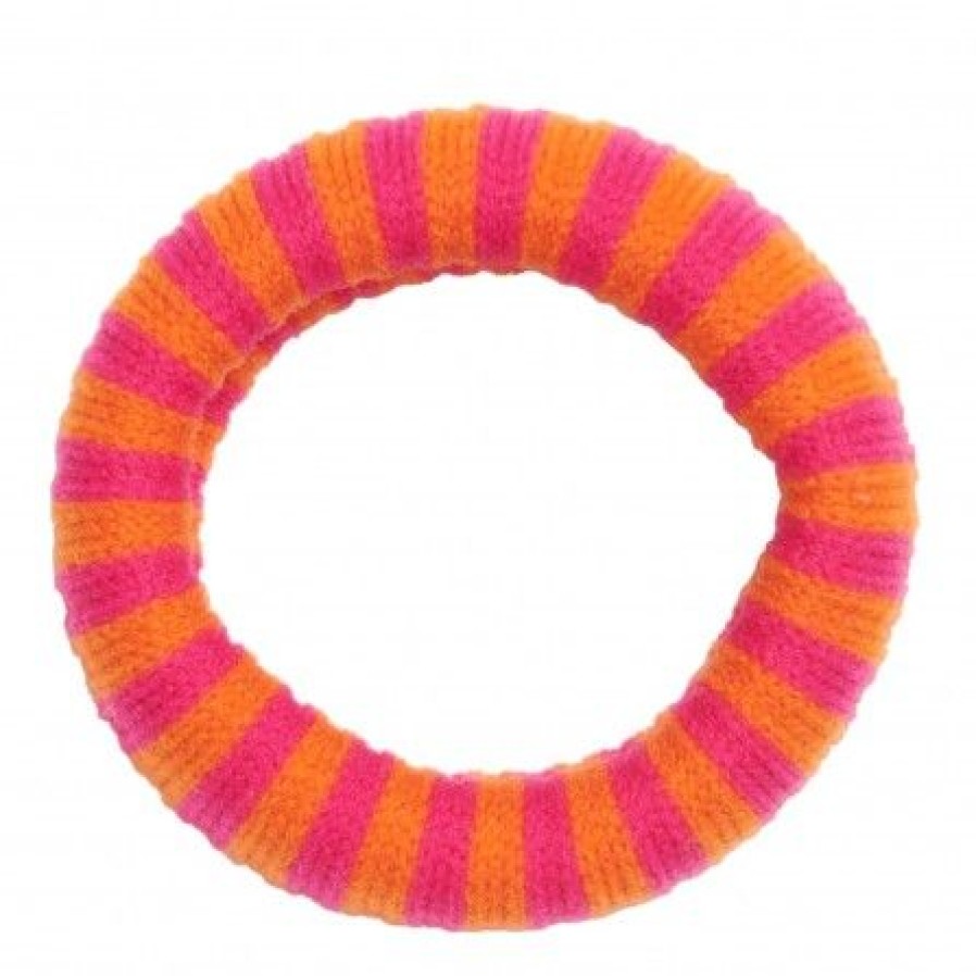 Accessories Pico Harelastikker | Pico Elfie Elastic - Pink Stribet Harelastik El08 Pink/Clementine