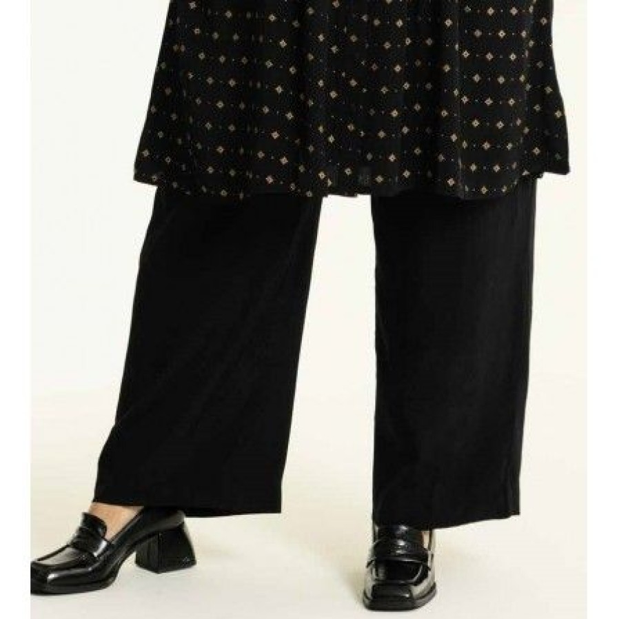 Underdele Gozzip | Gozzip Gmargrethe Loose Pants 7/8 - Sort Buks G236042-1 Black