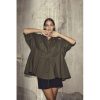 Overdele Co'couture | Co Couture Cotten Cc Crisp Wing Blouse - Armygron Skjorte 35417 Army