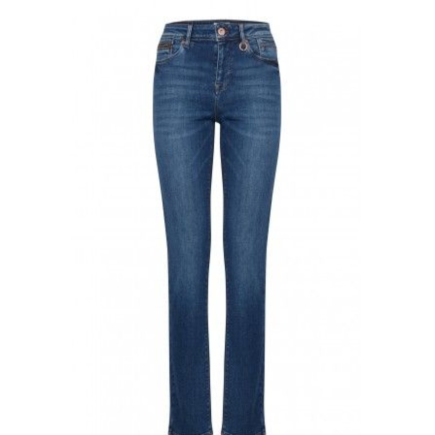 Underdele Pulz | Pzsandra Jeans Medium Straight - Jeans 50205860 Medium Blue