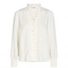 Overdele Co'couture | Co Couture Suedacc Frill Shirt - Hvid Skjorte Med Flaese Kant 35239 White