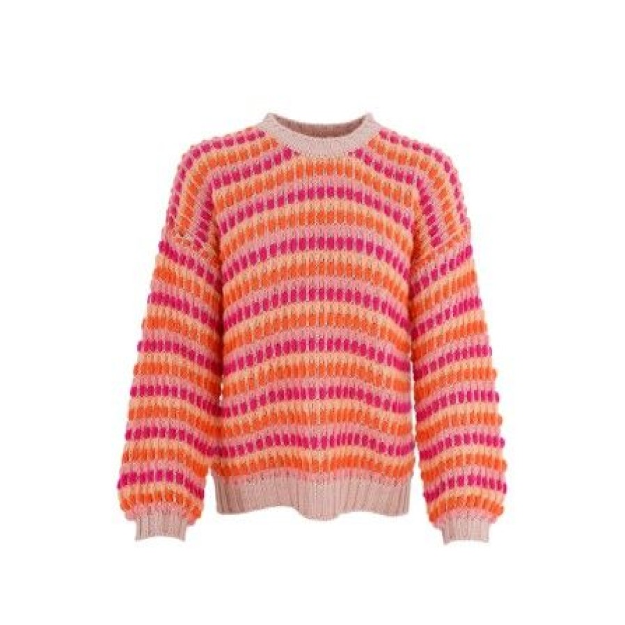 Overdele Black Colour | Black Colour Bcbobble Knit Jumper - Multicolour Strik 1159 Pink Multi