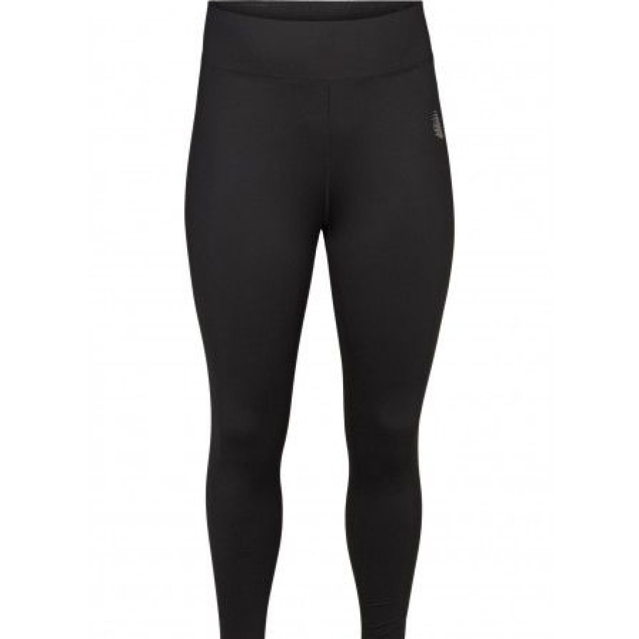 Underdele Zizzi | Zizzi Abasic 7/8 Tights - Sort Leggings A00060H Black