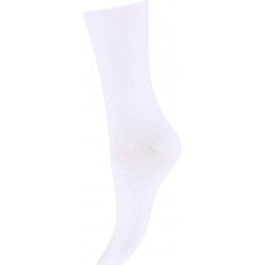 Accessories Decoy Ankel Stromper | Decoy Ankle Sock Fine Knit - Hvid Bambus Ankelstrompe 20345