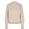 Overdele Co'couture | Co Couture Rowcc Puf Rib Knit - Beige Rib Strik 32090 Off White