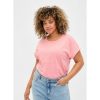 Overdele Zizzi | Zizzi Vava S/S Loose Tee - Koral Melange T-Shirt M57504C Living Coral Melange