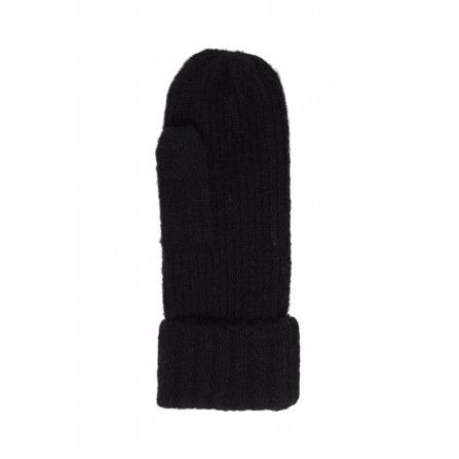 Accessories Ichi Strikhandsker | Ichi Iaiva Mitten - Sorte Strik Luffer 20112672 Black