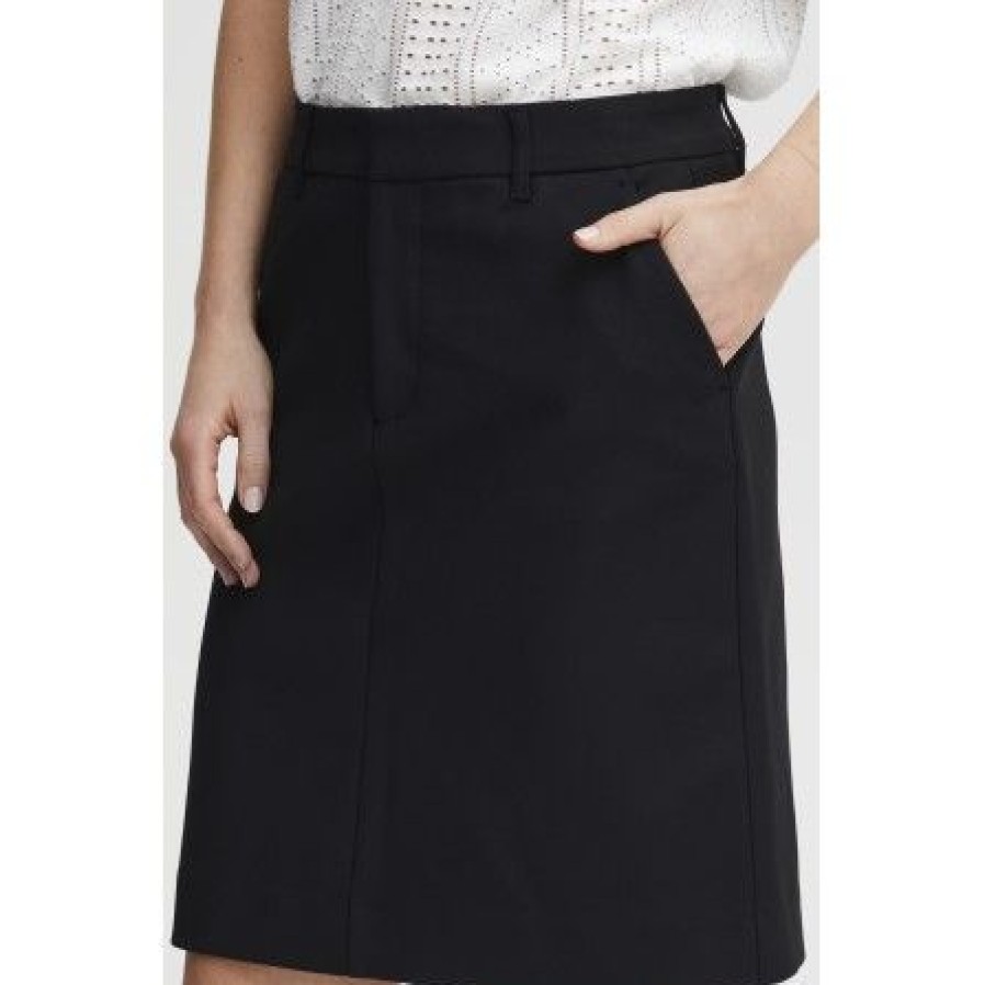 Underdele Pulz | Pulz Pzbindy Skirt - Sort Nederdel 50207577 Black Beauty