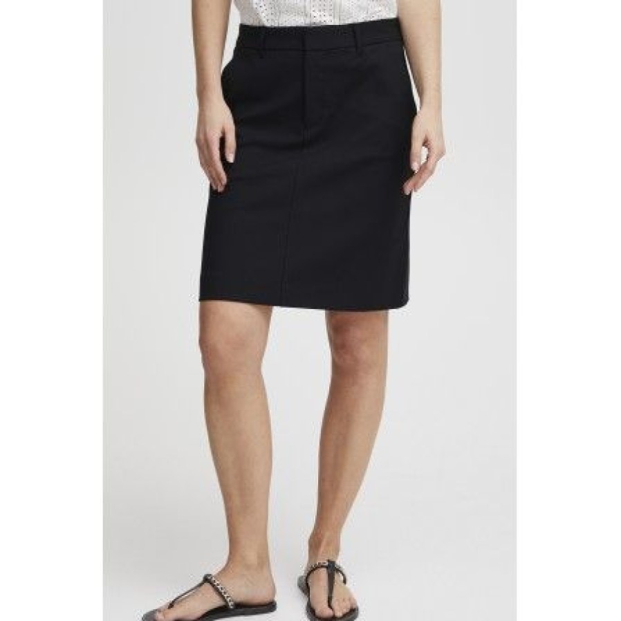 Underdele Pulz | Pulz Pzbindy Skirt - Sort Nederdel 50207577 Black Beauty