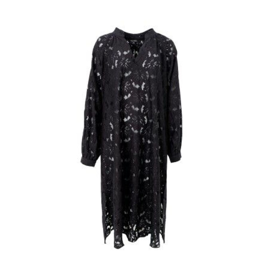 Kjoler Black Colour | Black Colour Bcnelly Flower Dress - Sort Blondekjole 40518 Black