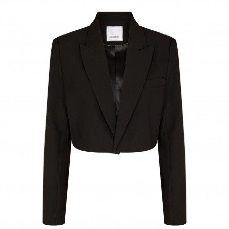 Overtoj Co'couture | Co Couture Volacc Crop Blazer - Sort Kort Blazer Jakke 30086 Black