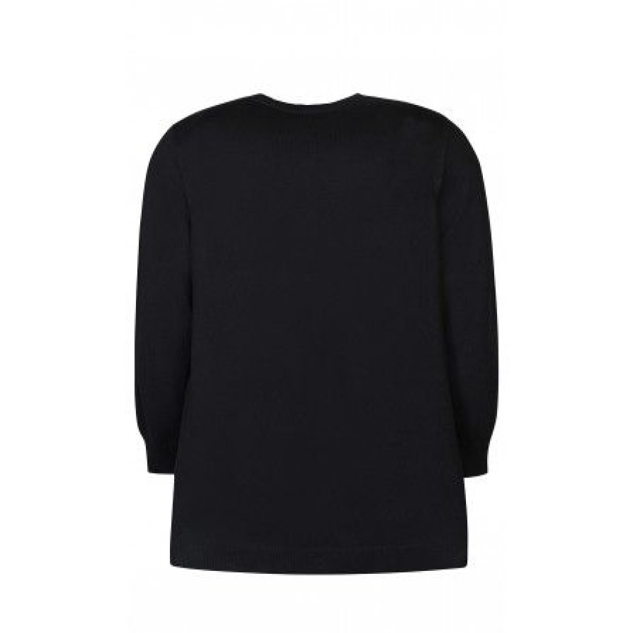 Overdele Zhenzi | Zhenzi Kogle Cardigan - Sort Cardigan 200018 Black