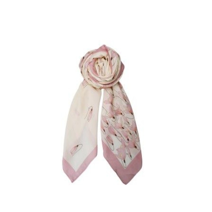 Accessories Black Colour | Black Colour Bchenley Satin Scarf - Torklaede Med Vintergaek 208328 Rose