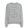 Overdele Pulz | Pulz Pzmallie Ls Sweatshirt W/Logo 50207889 Light Grey Melange