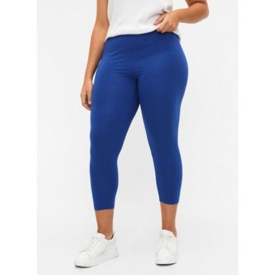 Underdele Zizzi | Zizzi Leggings 3/4 Noos - Bla Leggings N00011V Monaco Blue