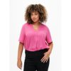 Overdele Zizzi | Zizzi Vanni Blouse - Pink Bluse V10000B Raspberry Sorbet