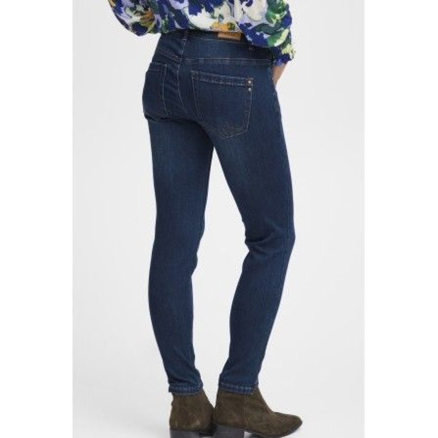 Underdele Fransa | Fransa Frlissi Tessa Jeans - Morkebla Jeans 20611308 Indigo Blue Denim