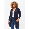 Overdele Zizzi | Zizzi Mcarrie L/S Long Cardigan - M61099E Night Sky