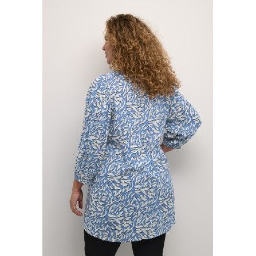 Kjoler Kaffe Curve | Kaffe Curve Kcjenny Tunic - Bla Printet Tunika 10582228 Blue/White Graphic Animal