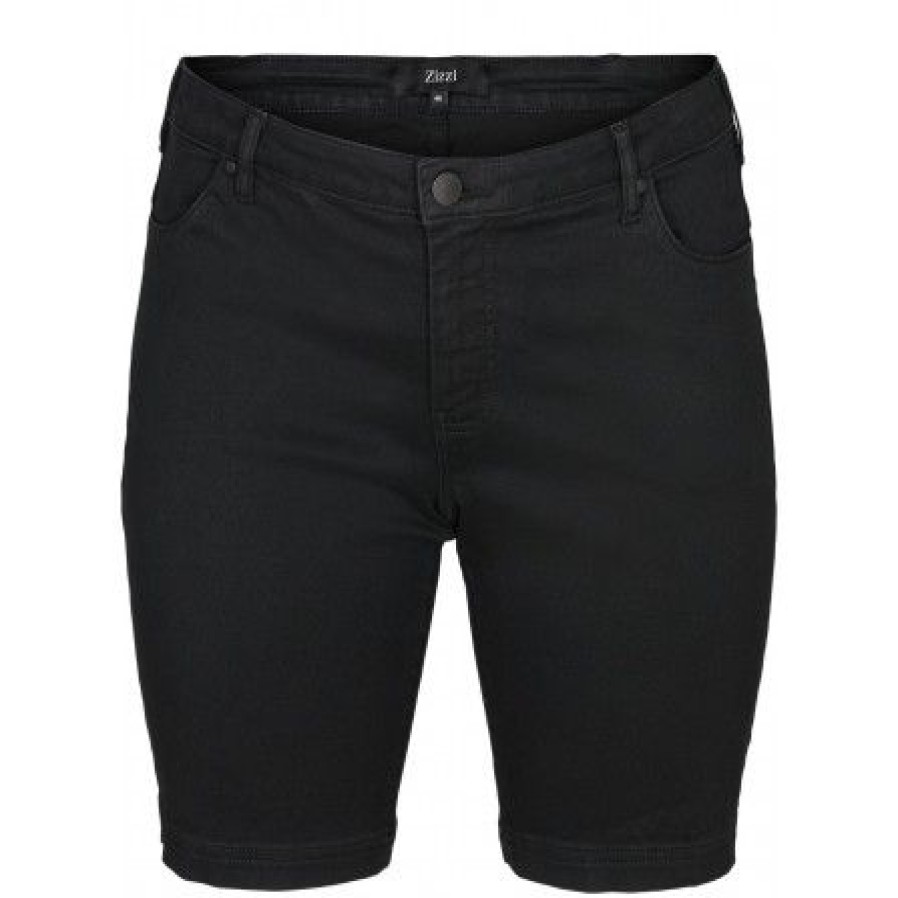 Underdele Zizzi | Zizzi Jeans Shorts Emily - Denim Shorts O10305Q Black Solid