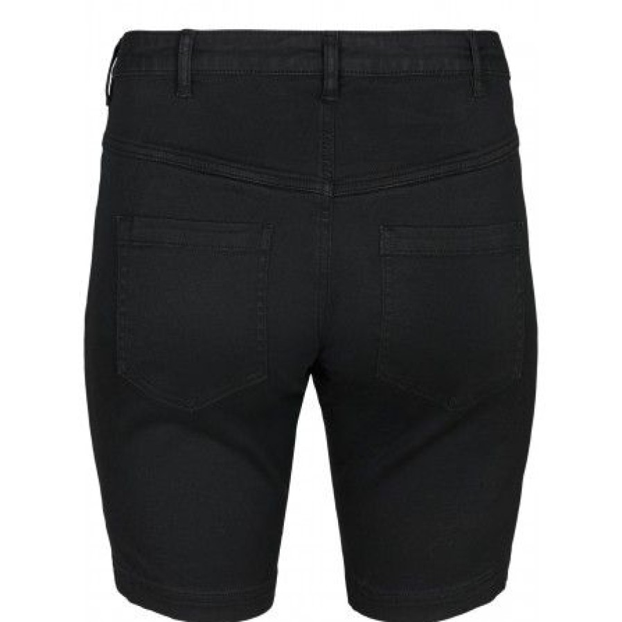 Underdele Zizzi | Zizzi Jeans Shorts Emily - Denim Shorts O10305Q Black Solid