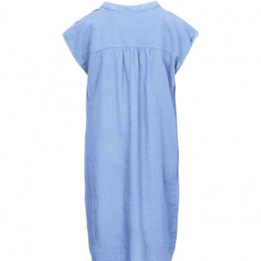 Kjoler Luxzuz | Luxzuz Kikanto Dress - Lysebla Kjole 4817-1018 Chambray Blue