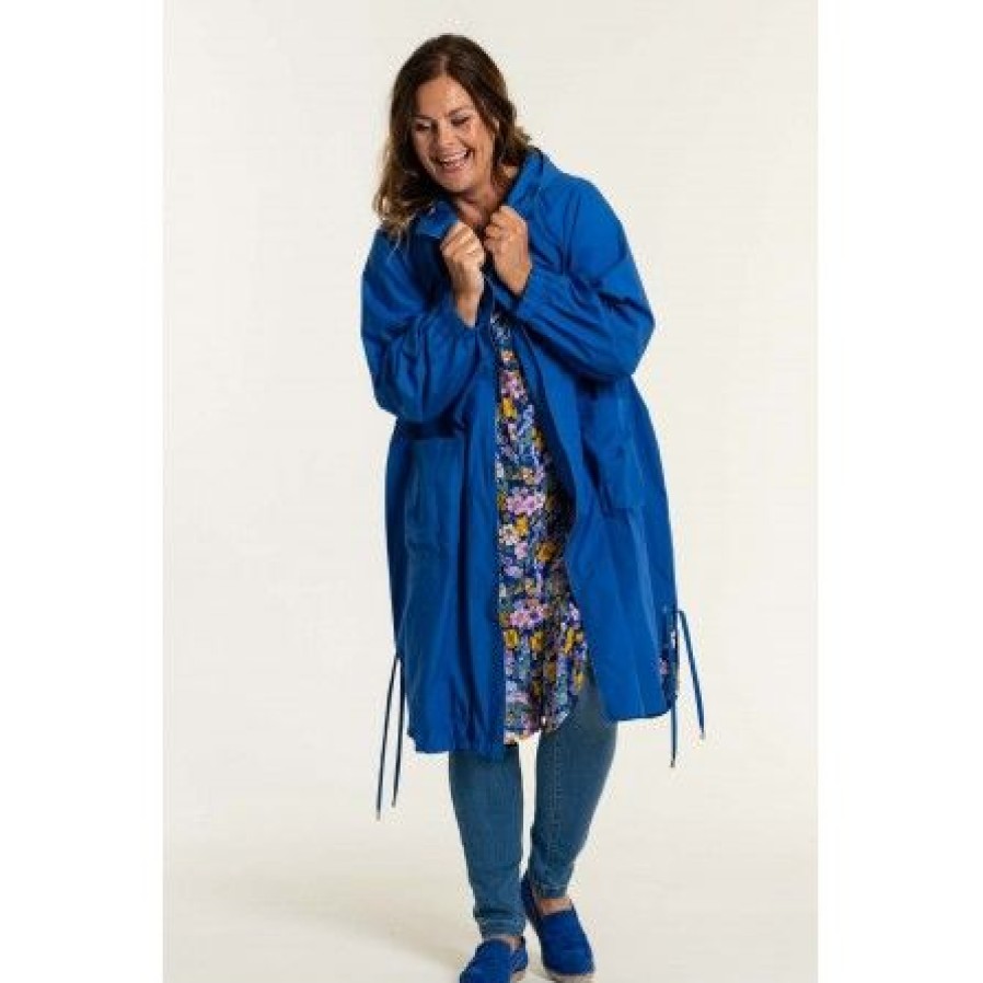 Plus Size Gozzip | Gozzip Ayan Coat - Bla Overgangsjakke G232090