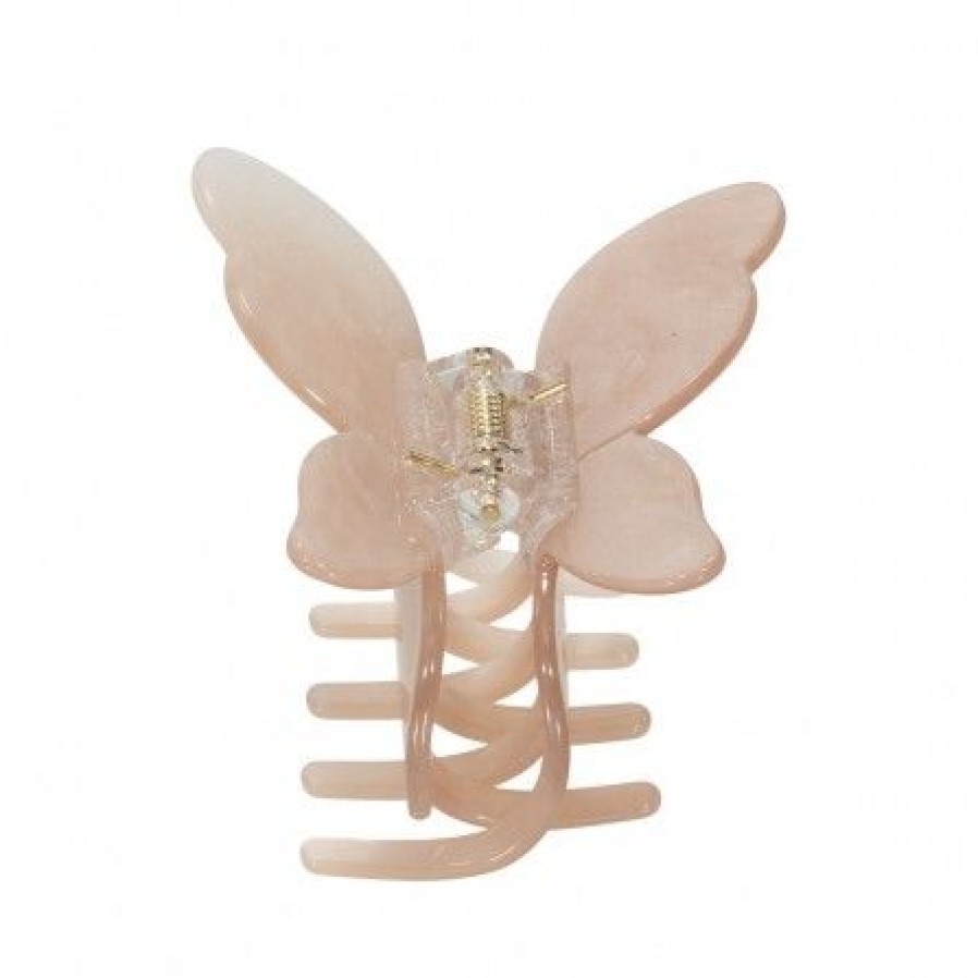 Accessories Pico Harklemmer | Pico Butterfly Claw - Beige Shimmer Sommerfugle Harklemme Cl28