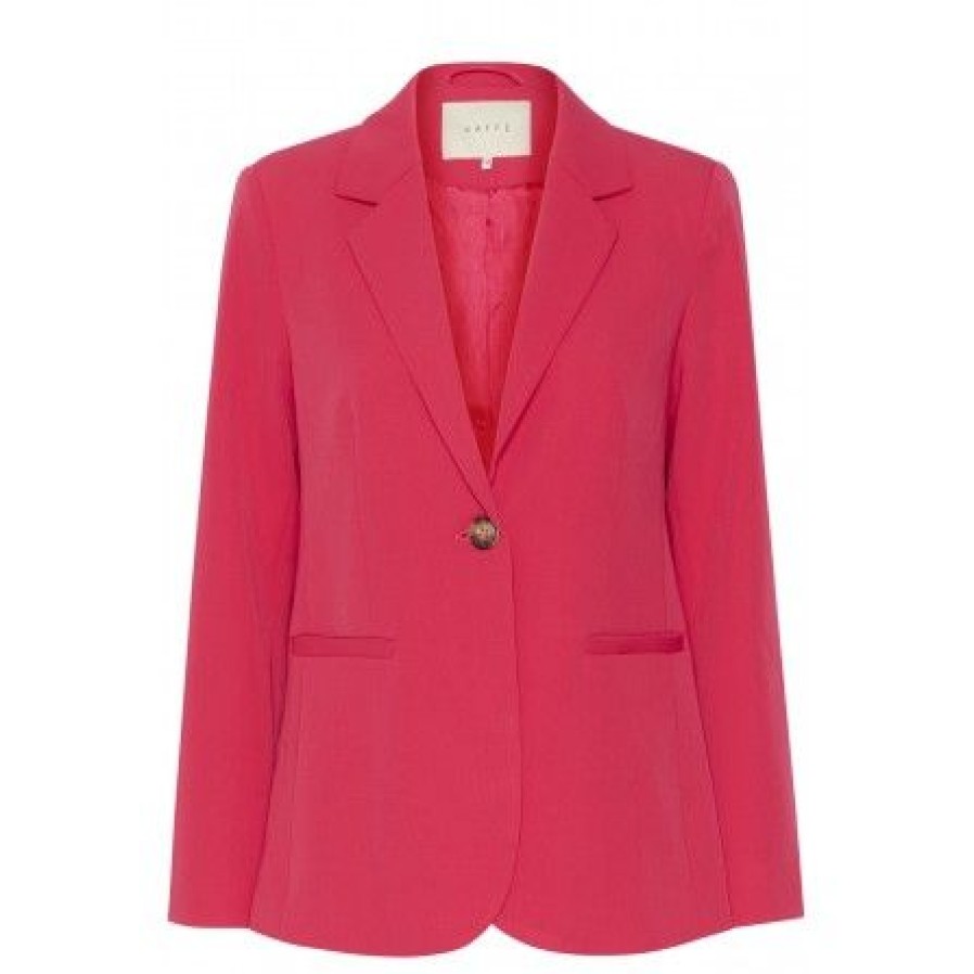 Overtoj Kaffe | Kaffe Kasakura Blazer - Pink Habitjakke 10506684 Virtual Pink