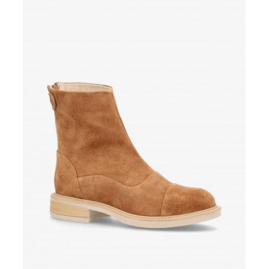 Sko Shoedesign Copenhagen | Shoedesign Copenhagen Dahlia - Camel Ruskindsstovle S221-1006 Suede Tan-Beg