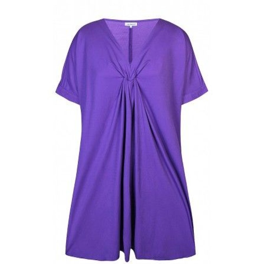 Plus Size Zhenzi | Zhenzi Camaron Kjole - Lilla Kjole Med Knude 2807623 Royal Purple