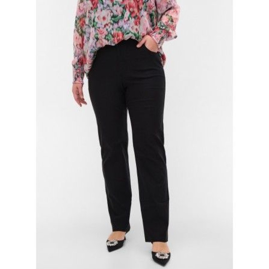 Plus Size Zizzi | Zizzi Jeva Long Pants - Bukser J80812B Black