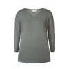 Overdele Zhenzi | Zhenzi Kogle Pullover - Gron Strik 200085 Army Way