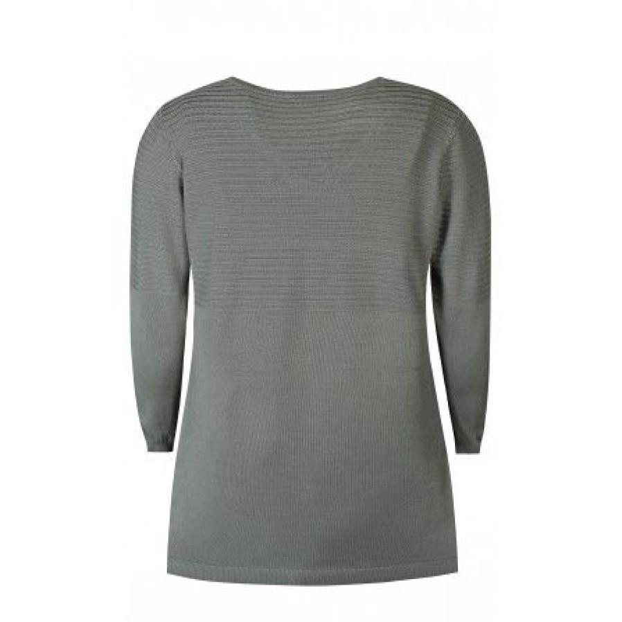 Overdele Zhenzi | Zhenzi Kogle Pullover - Gron Strik 200085 Army Way