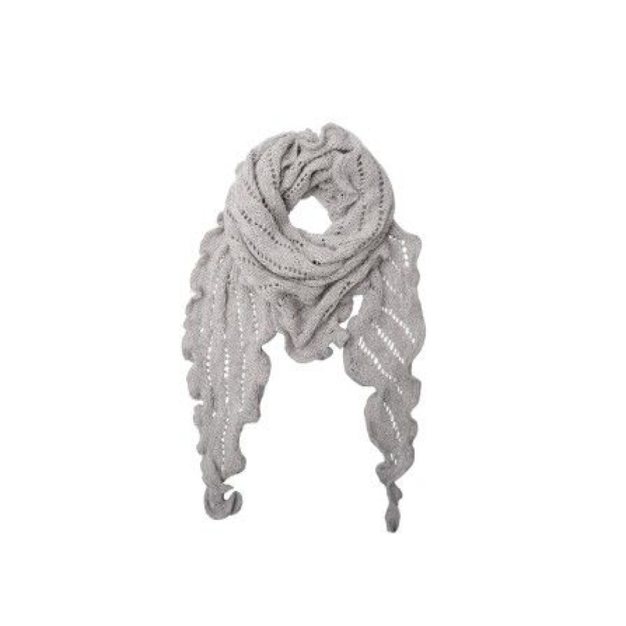 Accessories Black Colour | Black Colour Bcmaddie Scarf - Strikket Torklaede 208325 Lt. Grey