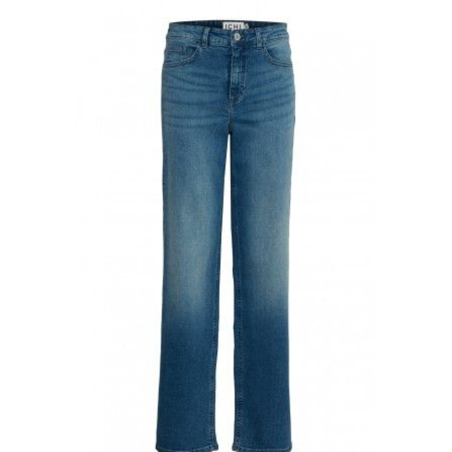 Underdele Ichi | Ichi Ihtwiggy Straight Long - Bla Jeans 20119128 Medium Blue