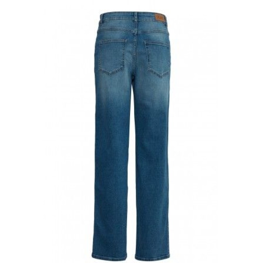 Underdele Ichi | Ichi Ihtwiggy Straight Long - Bla Jeans 20119128 Medium Blue