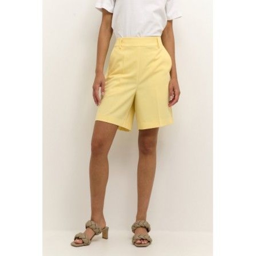 Underdele Kaffe | Kaffe Kasakura Wide Shorts - Lysegule Shorts 10507528 Pale Banana