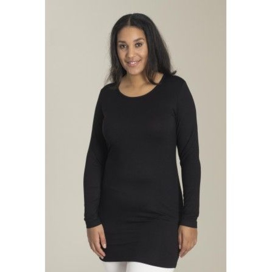 Plus Size SANDGAARD | Sandgaard Amsterdam Lang T-Shirt - Sg114 Black