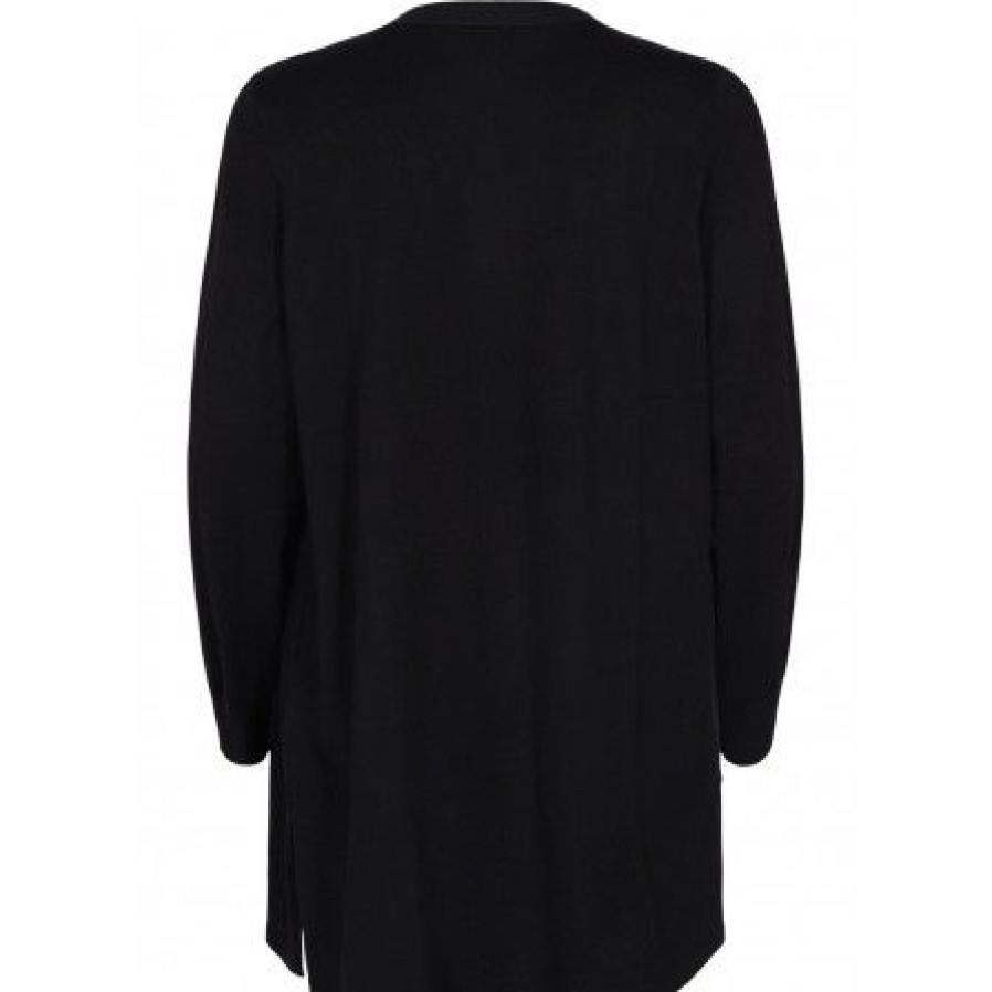 Overdele Zizzi | Zizzi Caella L/S Sort Cardigan Ca52960E Black