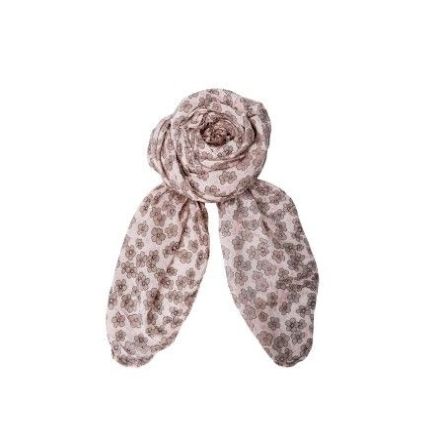 Accessories Black Colour | Black Colour Bcsorrel Scarf - Blomstret Torklaede 208337 Rose