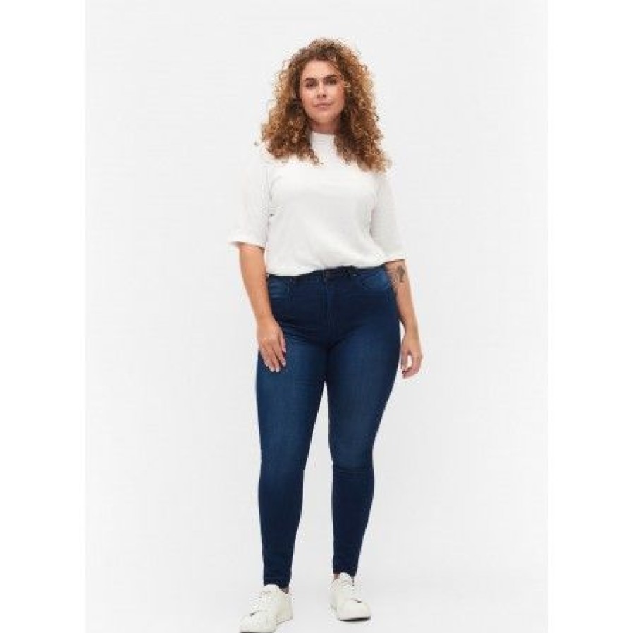 Underdele Zizzi | Zizzi Jeans, Long, Amy J10305L - Bla Jeans Blue Denim