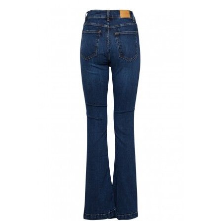 Underdele Pulz | Pzbecca Uhw Jeans Full Length - Bootcut 50207285 Dark Blue Denim