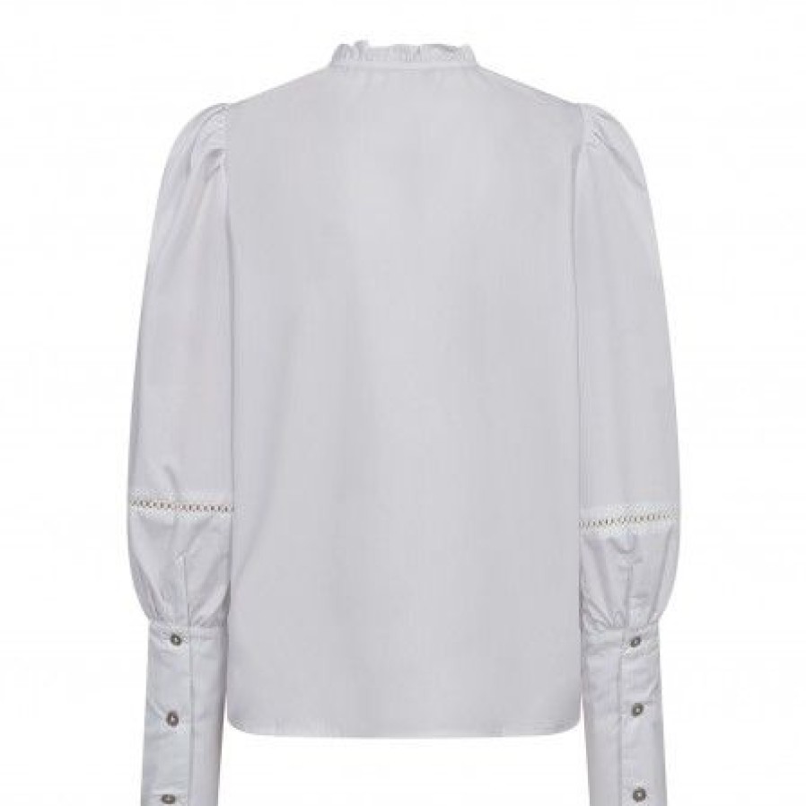 Overdele Co'couture | Co Couture Bonniecc Lace Sleeve Shirt - Hvid Skjorte 35327 White